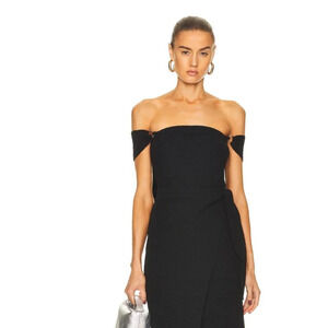 Nanushka Covertible Off Shoulder Faya Top in Black $445